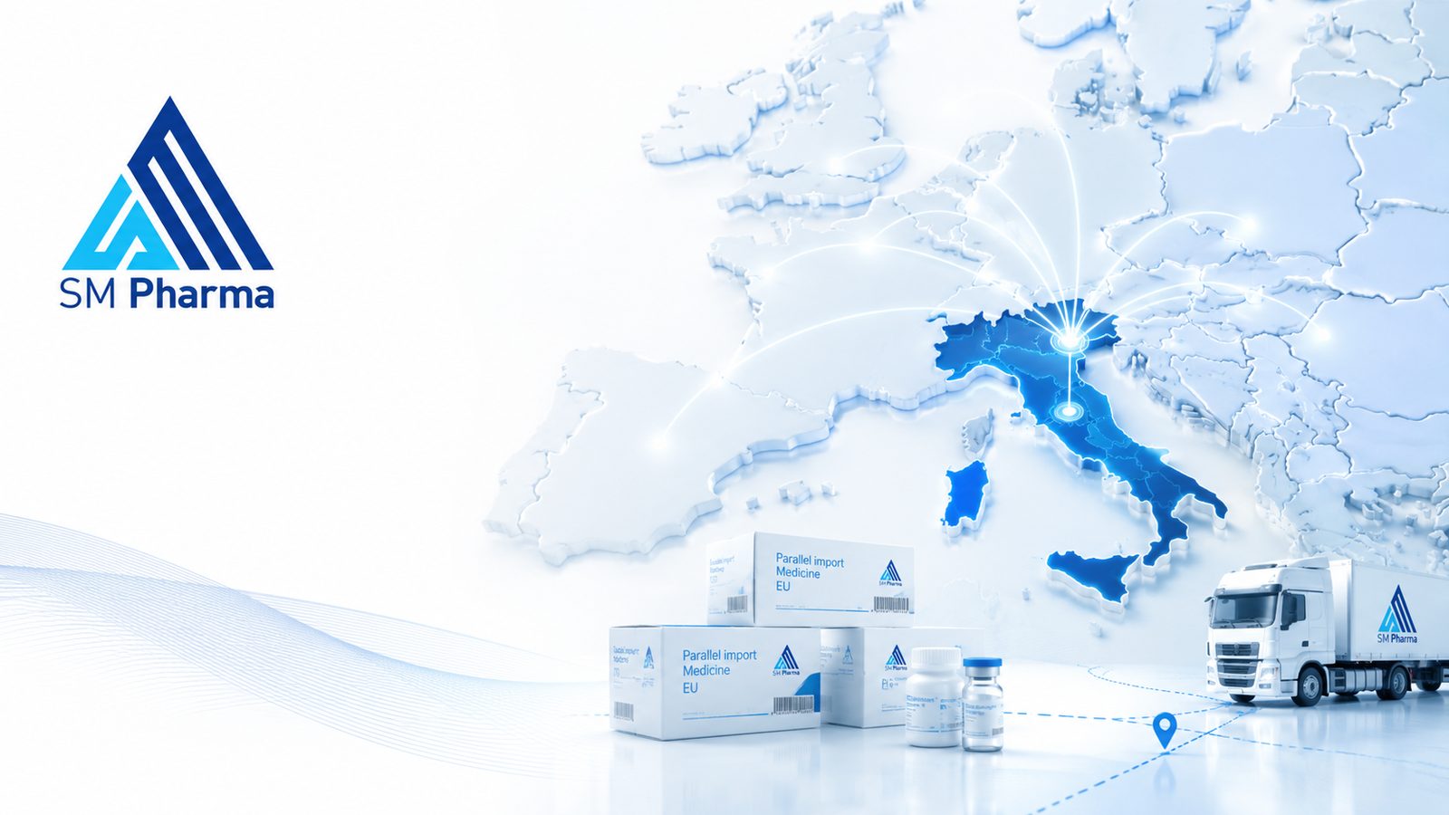 Rete logistica SM Pharma in Europa — importazione parallela farmaci